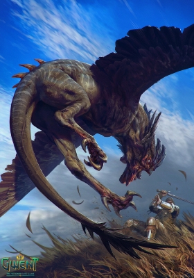 Кокатрис. Иллюстрация Анны Подедворной к ККИ "Gwent: The Witcher Card Game"