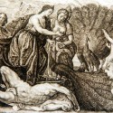 "Гера, собирающая глаза Аргуса". Рисунок 17 века