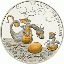 Год дракона. Монета Республики Того номиналом 1000 франков CFA