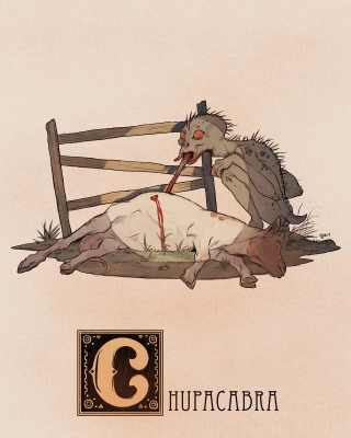 Чупакабра. Иллюстрация Натана Андерсона (Nathan J. Anderson, "Deimos-Remus")
