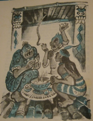 Буринкантада. Иллюстрация Леонида Владимирского к филиппинской сказке