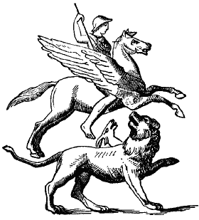 Рисунок "Bellerophon, Pegasus and The Chimaera"