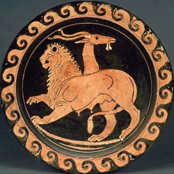 Химера. Краснофигурный килик, около 350-340 гг. до н.э.