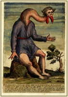 Человек-журавль на иллюстрации Улисса Альдрованди