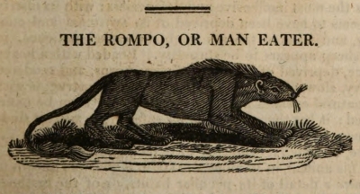 Ромпо или людоед. Гравюра Дж.Томпсона для книги Дж.Маклока (1815)