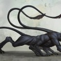Displacer Beast. Иллюстрация Аарона Хабрича