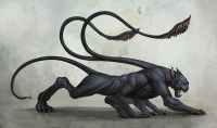 Displacer Beast. Иллюстрация Аарона Хабрича