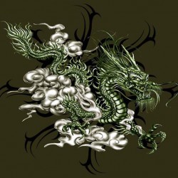 Зеленый дракон. Иллюстрация