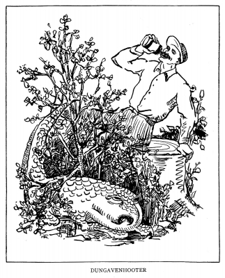Дангавенский фыркун. Иллюстрация Маргарет Рэмси Трайон из книги "Устрашающие твари" (1939)