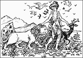 Титанида Ехидна. Иллюстрация из книги "Сказания о Титанах"