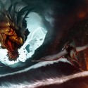 Побег от дракона. Иллюстрация Антонио Де Люка (Antonio De Luca)