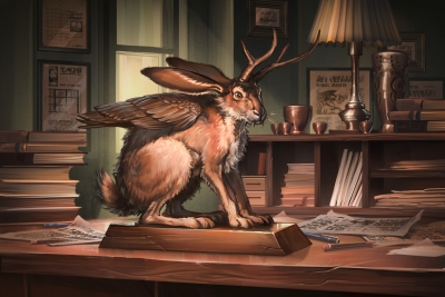 Вольпертингер. Иллюстрация Евгения Швенка к настольной игре "Cryptic Nature"