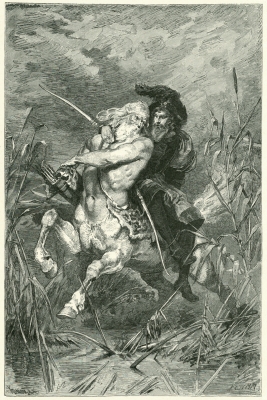 Фауст верхом на Хироне. Гравюра Франца Ксавера Симма (1899)