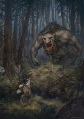 "Встреча в лесу". Рисунок Йонаса Йенсена