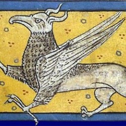 Грифон. Рукопись Французской национальной библиотеки (Latin 3630, fol.77r.)