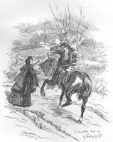 Встреча Джейн Эйр и мистера Рочестера. Иллюстрация Фредерика Таунсенда, 1897 год