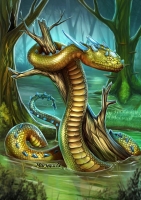 Рогатая змея. Иллюстрация Марии Ефремовой