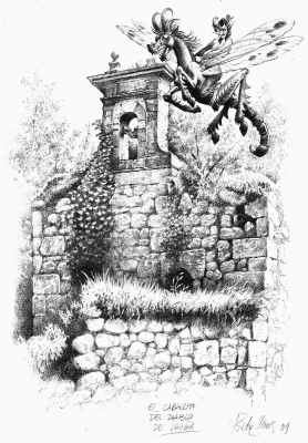Caballucos del diablo (Дьявольские лошадки). Иллюстрация Исидре Монеса