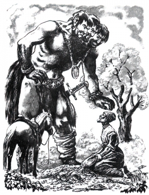 Многоглавый великан-эмиген. Иллюстрация Андрея Лурье