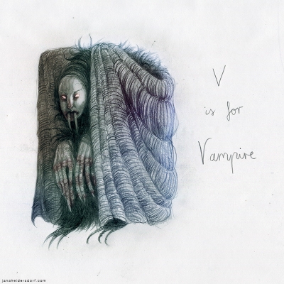 Вампир. Рисунок Яны Хейдерсдорф