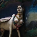 Бурак. Барельев на стене в пещерах Бату в Куала-Лумпуре