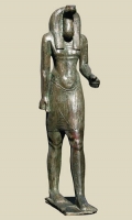 Бог-змея Нехебкау. Египетская статуэтка периода Птолемеев (664-630 годы до н.э.)
