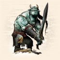Ogre Mage. Иллюстрация Уэйна Рейнолдса к сеттингу D&D
