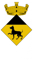 Адская собака Дип на гербе каталонского муниципалитета Пратдип