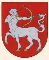 Гиппоцентавр на гербе поселка Сесикай (Литва)