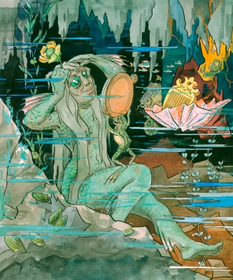 Су Анасы. Иллюстрация Байназара Альменова к одноименной сказке Габдуллы Тукая