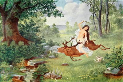 Вила. Иллюстрация из книги "Slovanské bájesloví" Йозефа Ружички, 1907 год