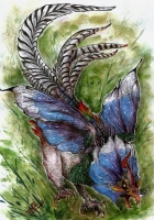 Птица Байе. Иллюстрация Кейтара Вольфура