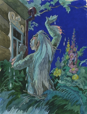 Су Анасы. Иллюстрация Байназара Альменова к одноименной сказке Габдуллы Тукая