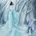 Юки-онна как Снежная Королева. Рисунок Рии Пападопуло (Ria "reginanegra" Papadopoulou)