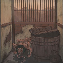 Аканамэ. Иллюстрация Мэтью Мэйера к книге "Ночной парад сотни демонов"
