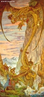 Рыцарь Улып и дракон Аждаха. Картина Александра Зарянина