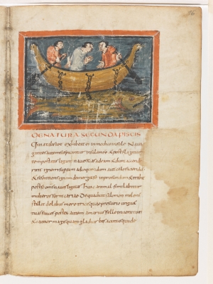Моряки на ките. Рукопись Городской библиотеки Берна (Cod. 318, fol.16r)
