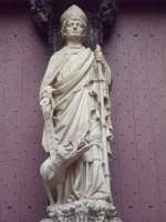 Святой Роман и Гаргуйль. Статуя фасада Руанского собора, XIX век. Скульптор Фулькони