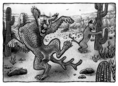 Кактусовый кот. Иллюстрация Ричарда Свенссона
