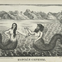 "Морские сирены". Русский лубок, 1866