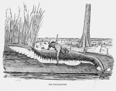 Снолигостер. Иллюстрация Кёр Дю Буа из книги "Устрашающие твари промысловых лесов"
