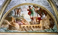 Улисс (Одиссей) и сирены. Фреска Аннибале Карраччи в Палаццо Фарнезе, Рим, 1597