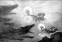 "Волки, преследующие Соль и Мани". Картина Джона Доллмана 