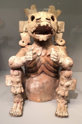 Шолотль. Керамический сосуд для благовоний. Мексика, XIII-XV века