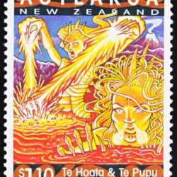 Те Хоата и Те Пупу на новозеландской марке