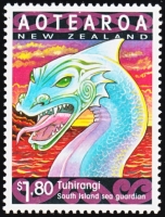 Дракон Тухиранги на новозеландской марке