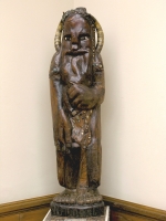 Стрибог. Скульптура С.Т.Конёнкова, дерево с инкрустацией, рог (1910)