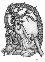 Абасы — якутский демон. Иллюстрация Елены Дроздовой (Lenagold)