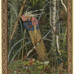 Баба Яга. Иллюстрация Ивана Билибина (1900)