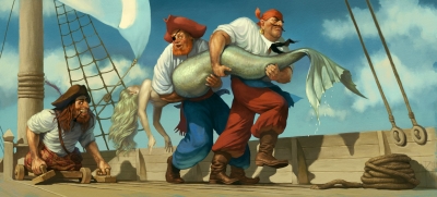 Большая рыба. Иллюстрация Вальдемара Казака